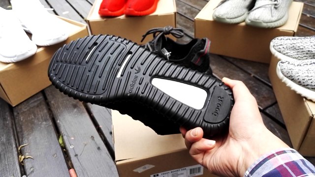 Authentic Adidas Yeezy 350 Boost Black unboxing