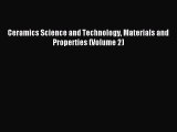 Download Ceramics Science and Technology Materials and Properties (Volume 2) PDF Online