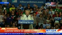 En vez de “traer muros”, traigamos abajo las barreras: Hillary Clinton celebra posible triunfo en 6 estados durante ‘Supermartes’