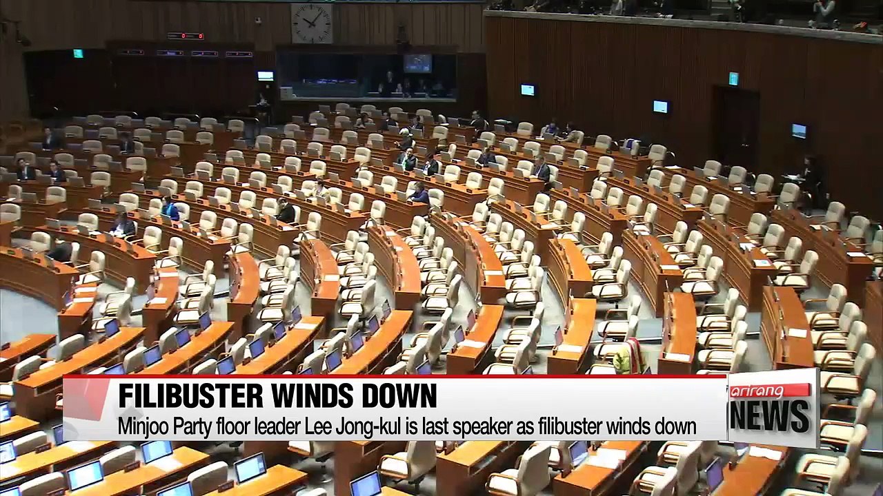 Main opposition party floor leader makes last stand as filibuster winds down