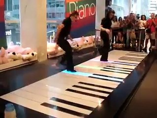 Duo playing piano