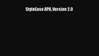 Read StyleEase APA Version 2.0 Ebook Free