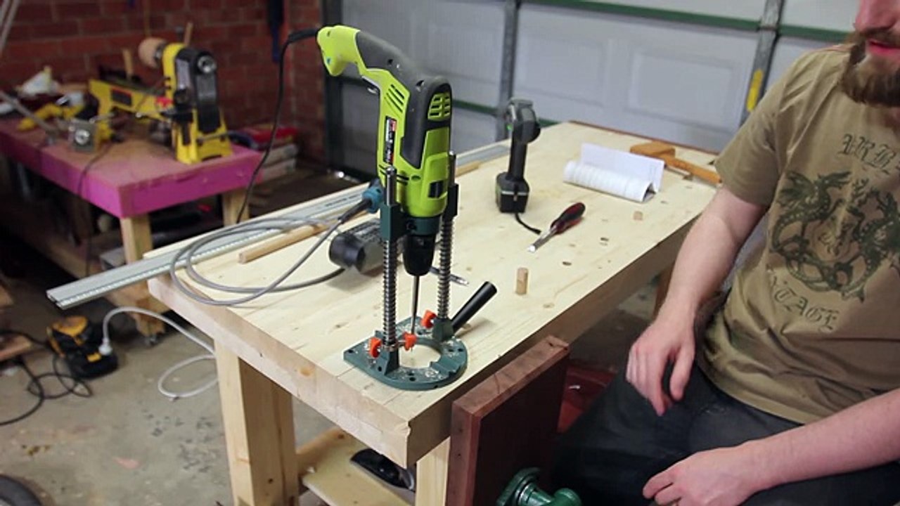 009 - Drilling bench dog hole quick tip