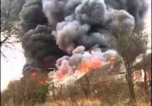 Huge Blaze Sparks Explosions at Staffordshire Warehouse