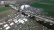 Aerial Footage Reveals Crowded Transit Camp on Greece-Macedonia Border