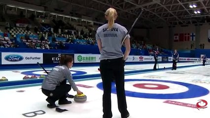 20.03.15. ЧМ по керлингу, плей-офф. Россия - Шотландия. Конец пятого энда