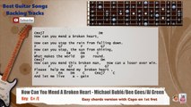 How Can You Mend A Broken Heart - Michael Buble Guitar Backing Track with scale, chords and lyrics