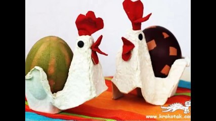 Фигурки из лотков для яиц
