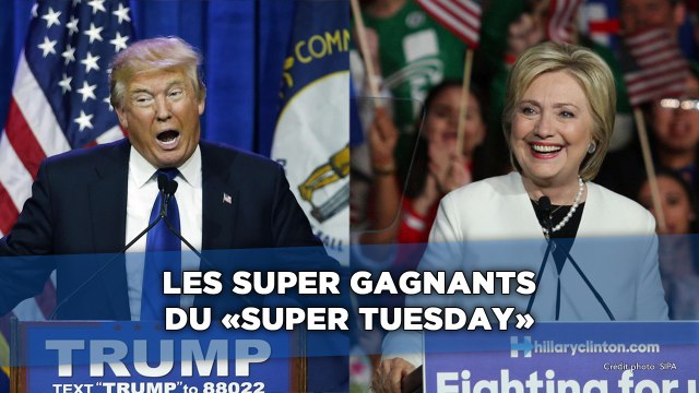 Clinton et Trump, grands gagnants du «Super Tuesday»