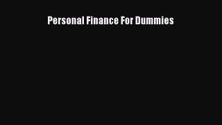 Read Personal Finance For Dummies Ebook Free