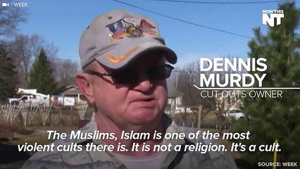 These Yard Decorations Show A Man In A Turban Getting Executed