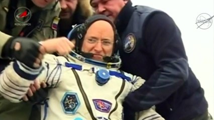 Scott Kelly lands back on earth after 340 days in space