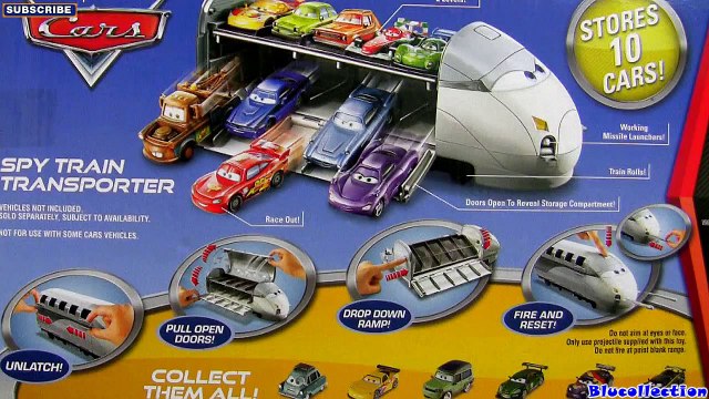 Stephenson Spy Train Transporter Review Cars 2 Stores 10 diecast Disney Pixar Mattel - TREM ESPIÃO
