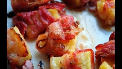 Ананас, запеченный в беконе