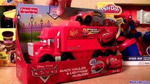 Wheelies Cars Mack Truck Hauler Launcher Lightning McQueen Talking Truck Disney Pixar Superhero Cars