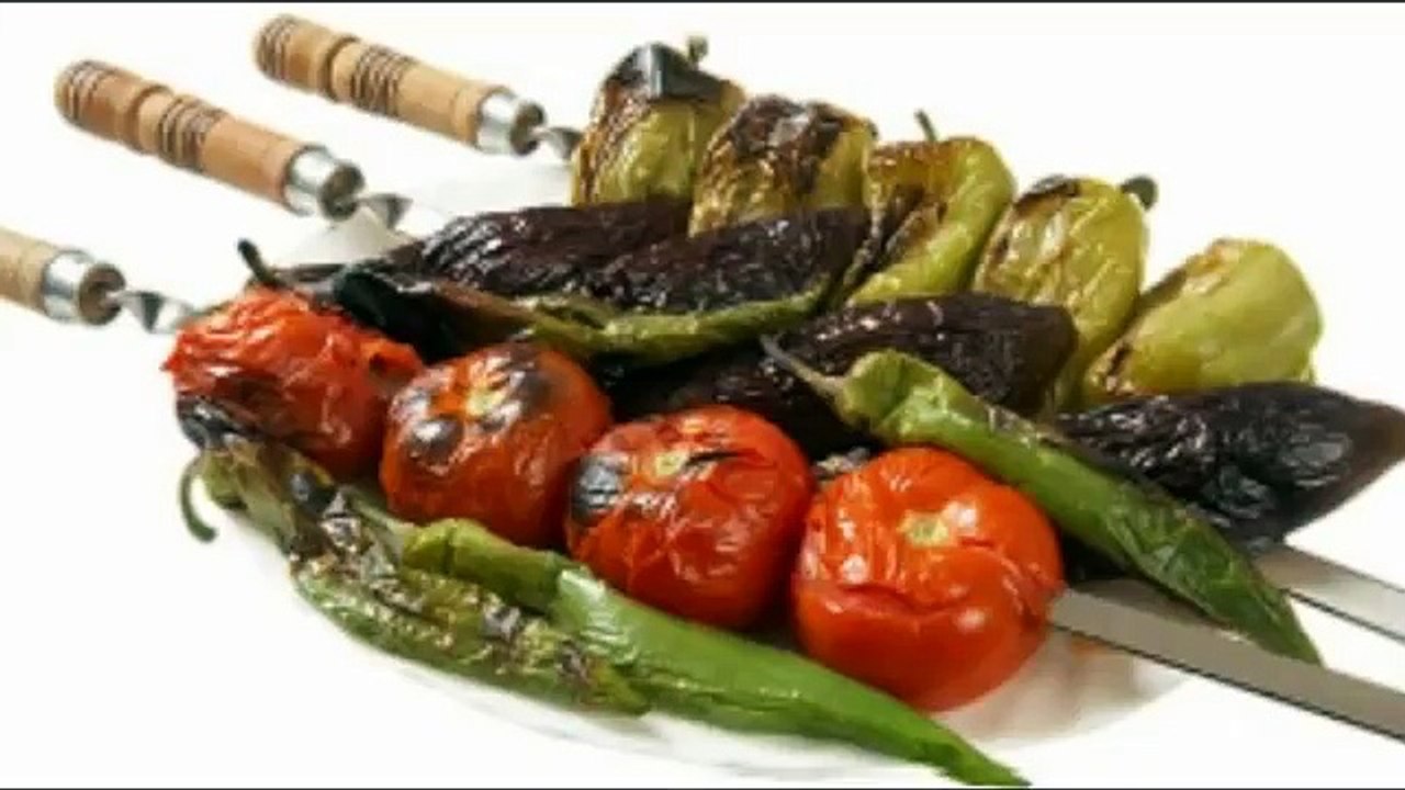 Вкусная закуска к шашлыку печёные овощи с ореховым соусом