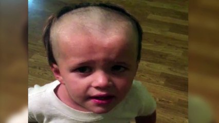 Little Boy Shaves Himself A Receding Hairline, Has A Few Regrets