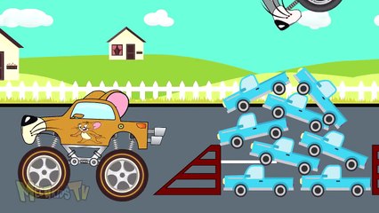 Tom And Jerry Cartoon - Monster Trucks For Children - Kids Video