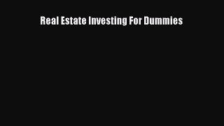 Read Real Estate Investing For Dummies Ebook Free