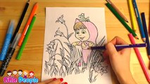 Маша и Медведь Раскраска мультик новая серия 2016 года Masha and the Bear coloring Раскраски