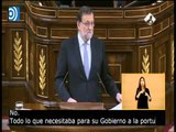 Durísima intervención de Rajoy para decir 'no' a Sánchez