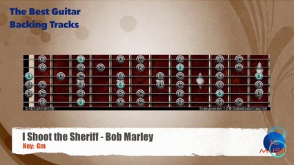 I Shoot The Sheriff - Bob Marley Guitar Backing Track with scale map _ Chart