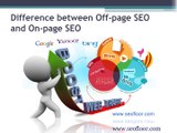 Difference between Off-page SEO and On-page SEO