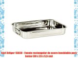 Karl Krüger 15030 - Fuente rectangular de acero inoxidable para horno (30 x 23 x 55 cm)