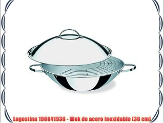 Lagostina 196041936 - Wok de acero inoxidable (36 cm)