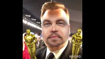 Des stars font des Swap Faces avec DiCaprio sur le tapis rouge des Oscars après sa victoire en 2016