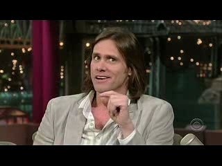Jim Carrey at David Letterman (about 23)