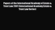 Read Papers of the International Academy of Estate & Trust Law 2001 (International Academy