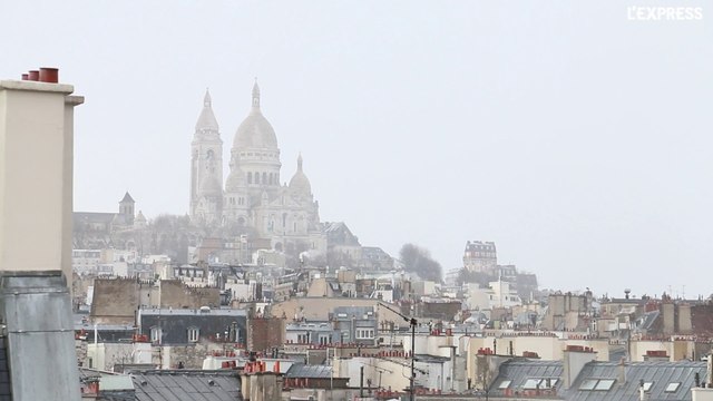 Premières chutes de neige de l'année sur les toits de Paris