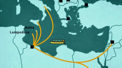 Migration routes to Europe