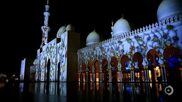 اضاءة مسجد الشيخ زايد Sheikh Zayed Grand Mosque Projections