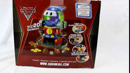 Disney Pixar Cars 2 Squinkies Globie Dispenser with Lightning McQueen, Mater, & Guido!