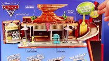 Disney Pixar Cars 2 Huge 2 Level Fold Out Radiator Springs Playset Lightning McQueen Luigi Guido