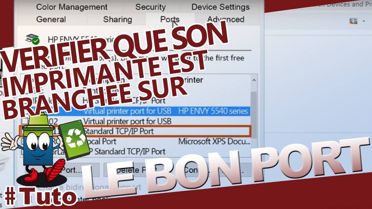 Vérifier Que Son Imprimante Est Branchée Sur Le Bon Port