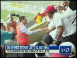 En un mes estará listo el sistema de iluminación del Estadio del Aucas