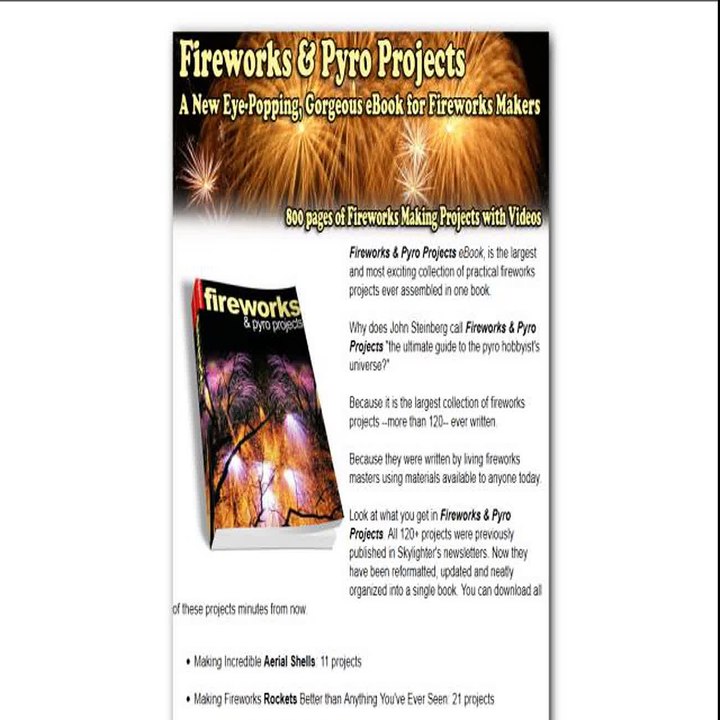 "Fireworks & Pyro Projects eBook"