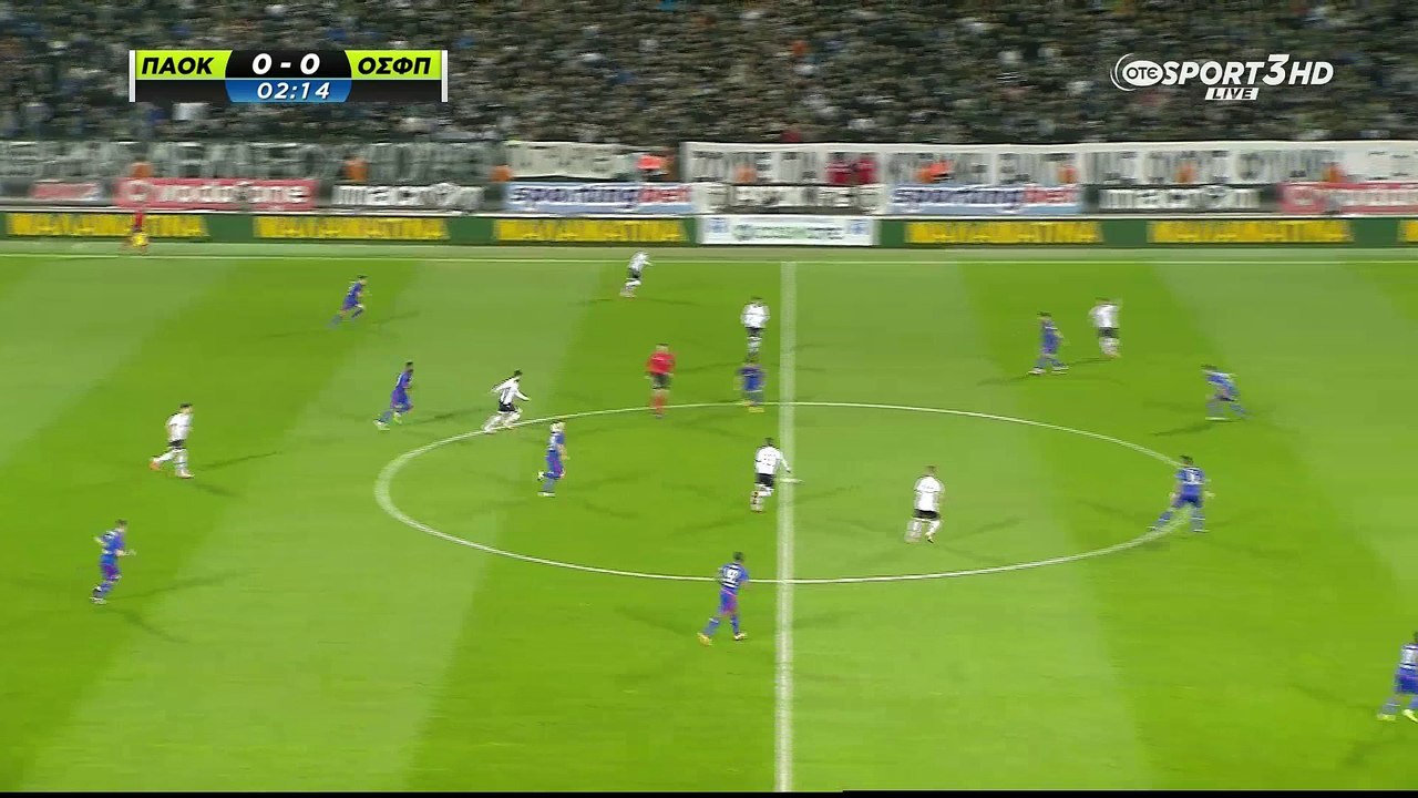 ΠΑΟΚ - Ολυμπιακός: Το σουτ του Πέλκα