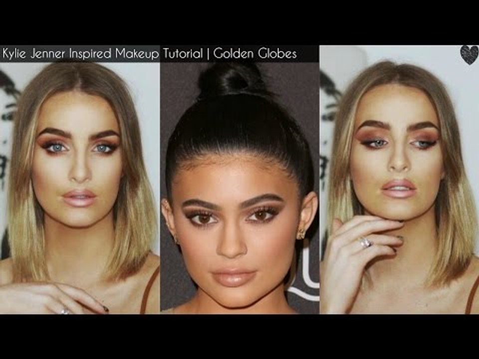 Kylie Jenner Golden Globes Inspired Makeup Tutorial | Brown Smokey Eye
