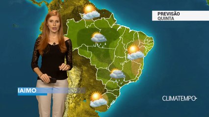 Previsão Brasil - Baixa pressão provoca chuva em SP