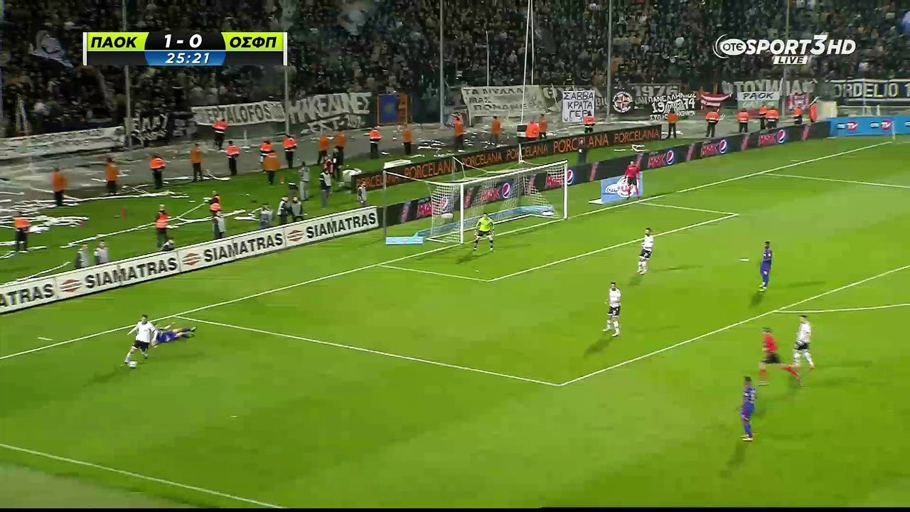 ΠΑΟΚ - Ολυμπιακός: Το φάουλ στον Φορτούνη