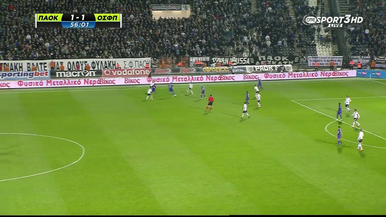 ΠΑΟΚ - Ολυμπιακός: Το γκολ του Φουστέρ