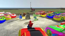 Disney Pixar Cars Spiderman, Batman Frozen Elsa, HULK & Lightning Mcqueen & ABC SONG Nursery Rhymes