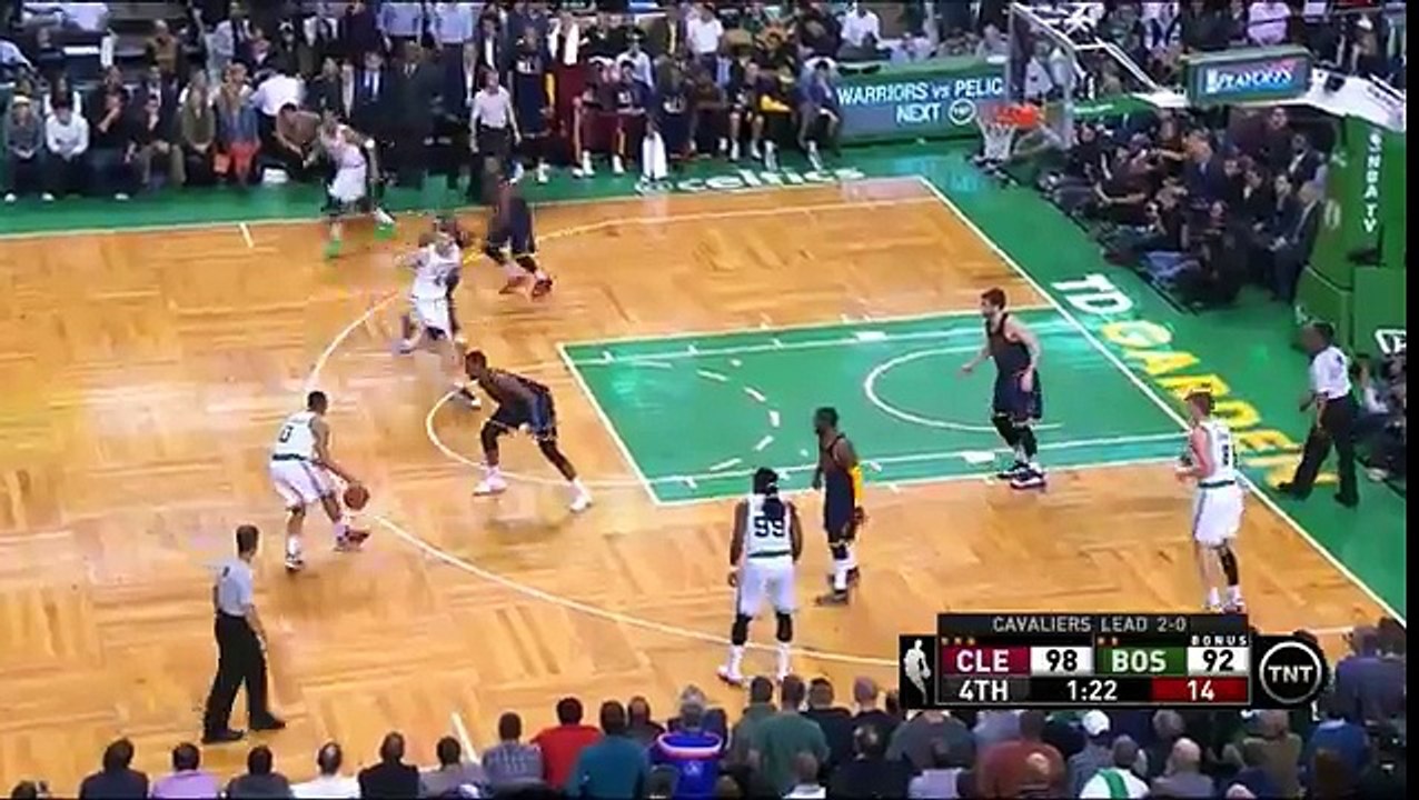 LeBron blocks Turners poster dunk attempt and says You tried (Game 3, 2015 Playoffs)