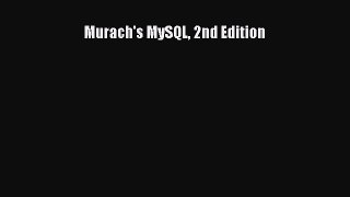 Read Murach's MySQL 2nd Edition Ebook Free