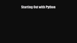Download Starting Out with Python PDF Online