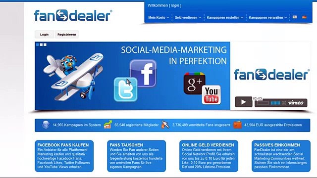 الربح عبر الفيسبوك والتويتر و اليوتوب عبر موقع ألماني